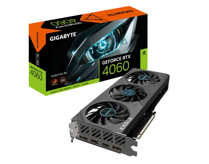 GIGABYTE GRAPHIC CARD RTX 4060 EAGLE 8GB GDDR6 (TRIPLE FAN) 128BIT PCIE 4.0 DP | HDMI  GF RTX 4060 EAGLE OC 8G