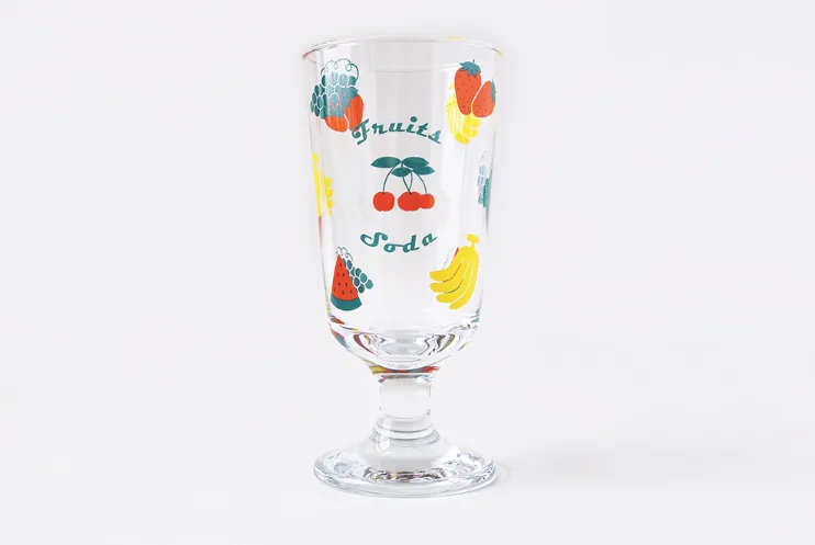 Glass Cup Large Fruits Soda