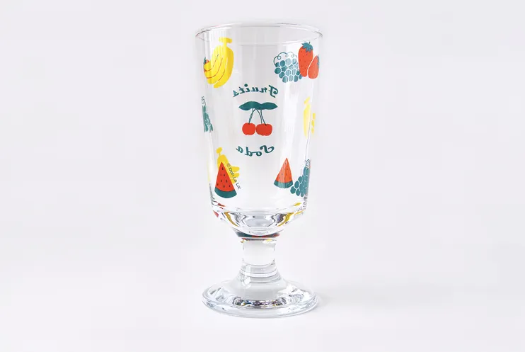 Glass Cup Large Fruits Soda