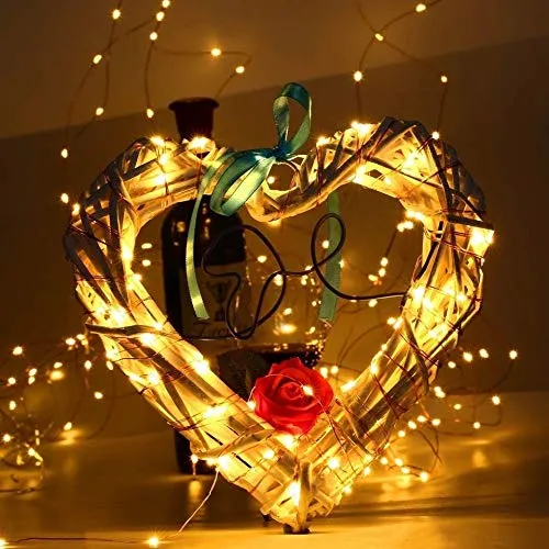 Glimmer Lightings Fairy Thin String Light 5 Meters Battery Powered for Home Decoration Diwali - Warm White,