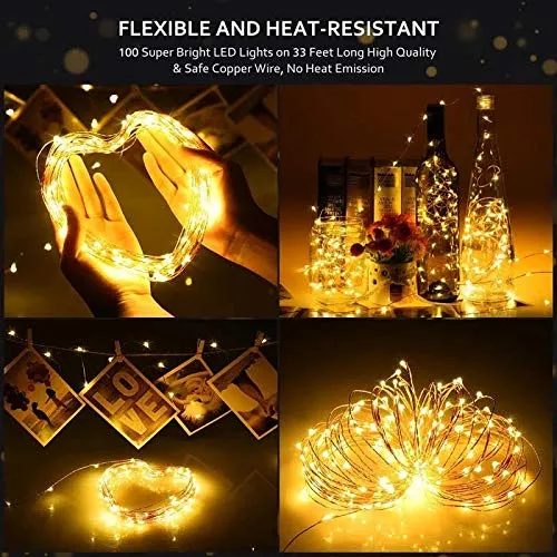 Glimmer Lightings Fairy Thin String Light 5 Meters Battery Powered for Home Decoration Diwali - Warm White,