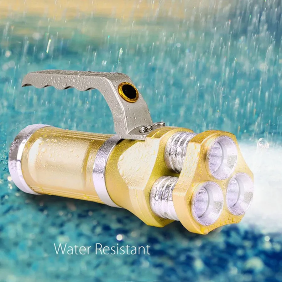 Gold SL2400 High-Power LED Rechargeable Flashlight / Spotlight / Searchlight Stealth Angel Survival