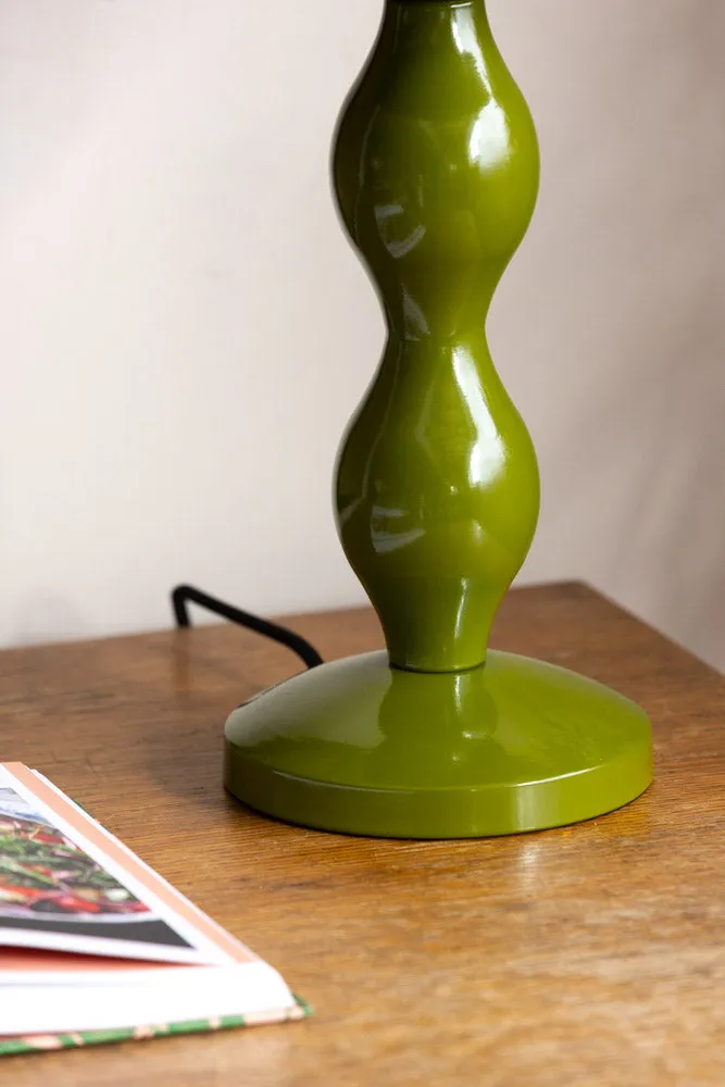 Green Wavy Retro Table Lamp