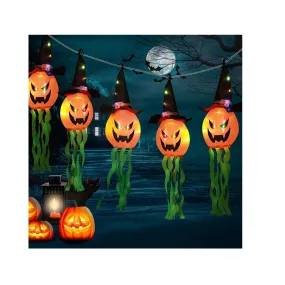 Halloween Decorations 11.5 ft. Battery Operated | 5 LED Halloween Pumpkin String Lights