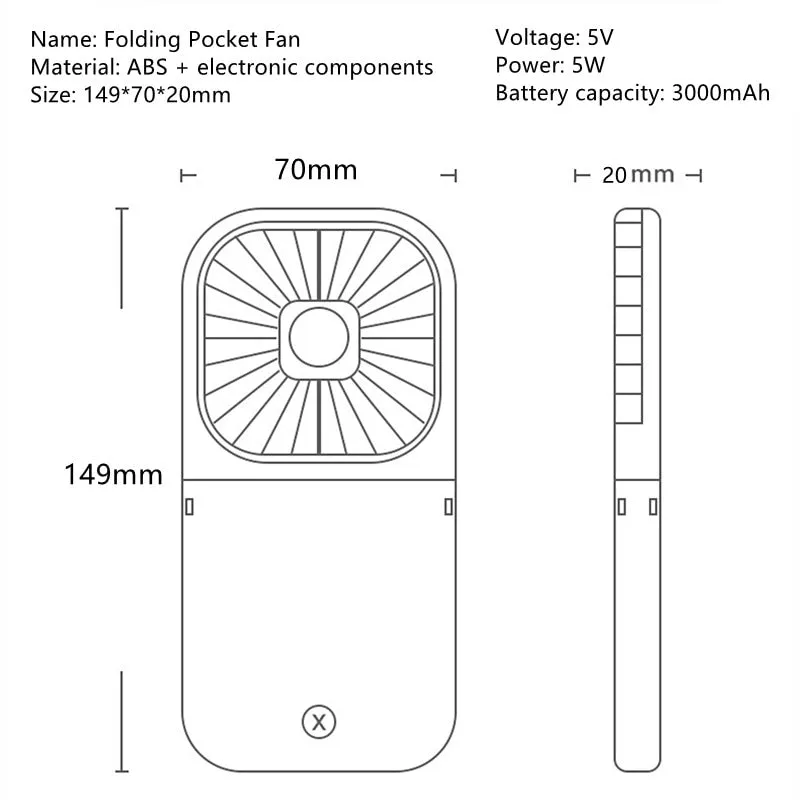 Hanging Mini Portable Neck Fan