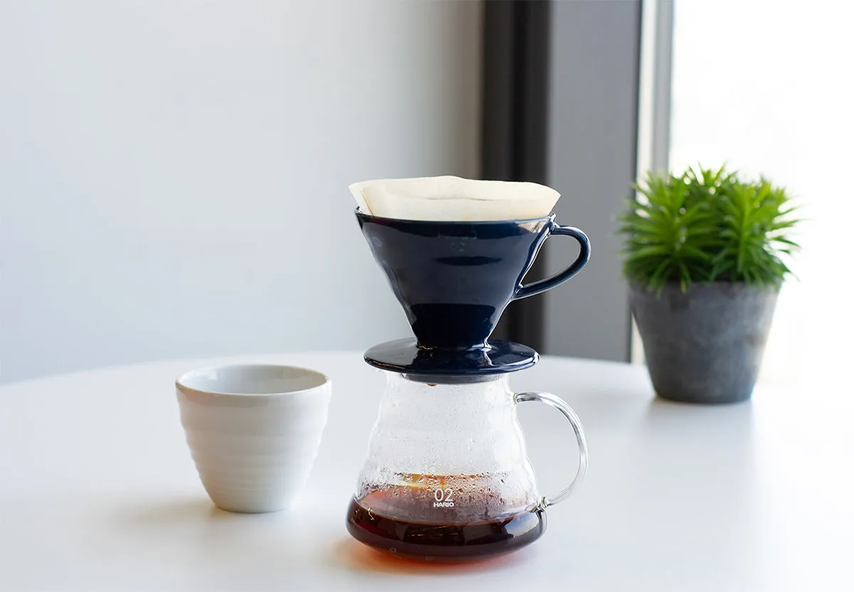 Hario V60 Ceramic Coffee Dripper Indigo Blue - Size 02