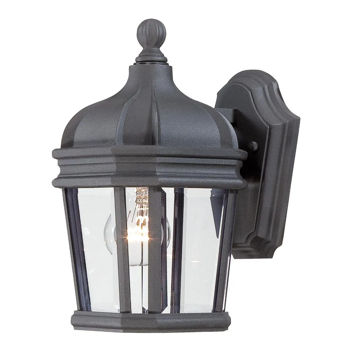 Harrison 12 in. Outdoor Wall Lantern Black Finish