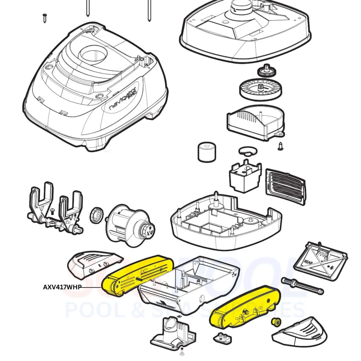 Hayward Pod Kit For Navigator Pool Vac Cleaners | White | AXV417WHP