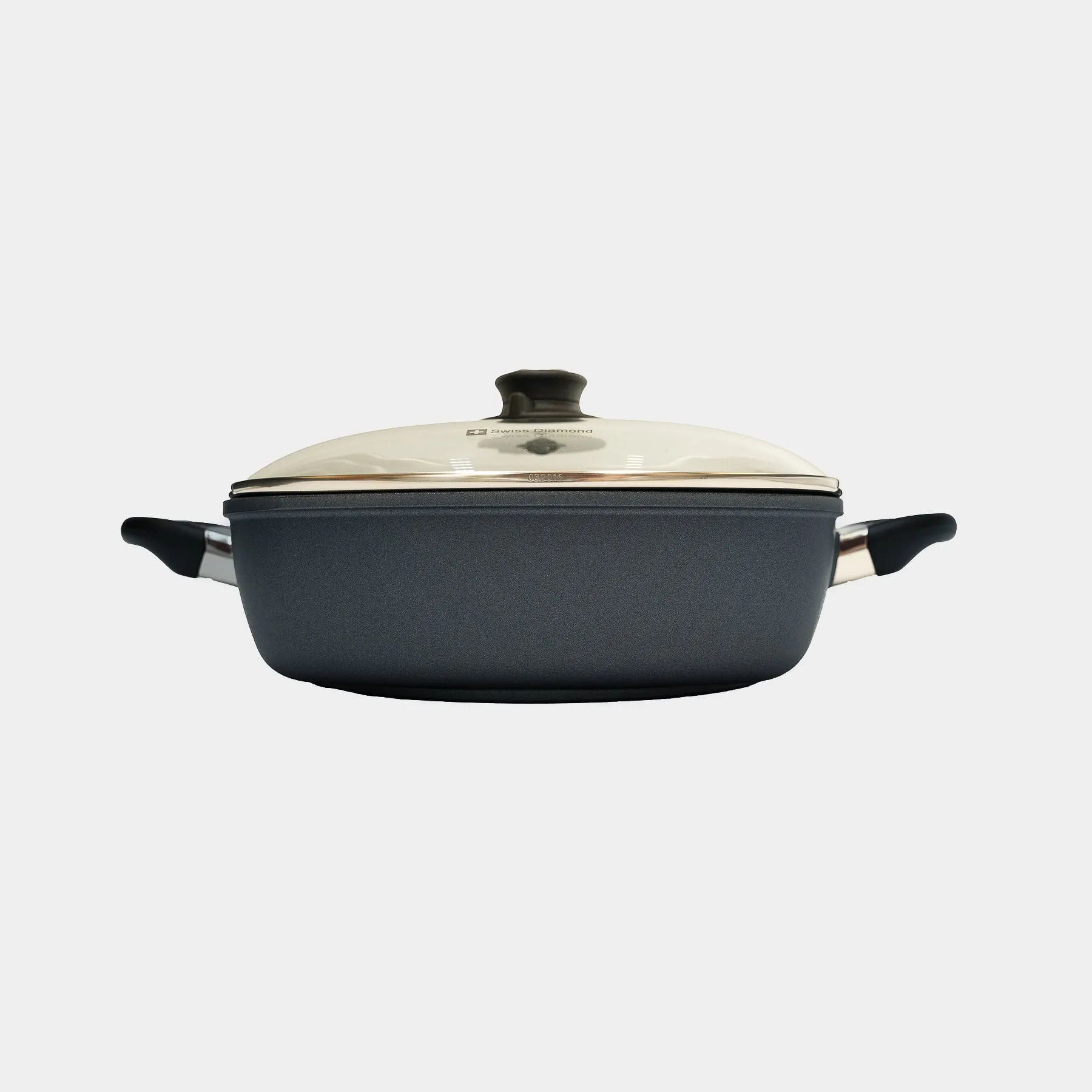 HD Nonstick 5 qt Square Casserole with Glass Lid - Induction