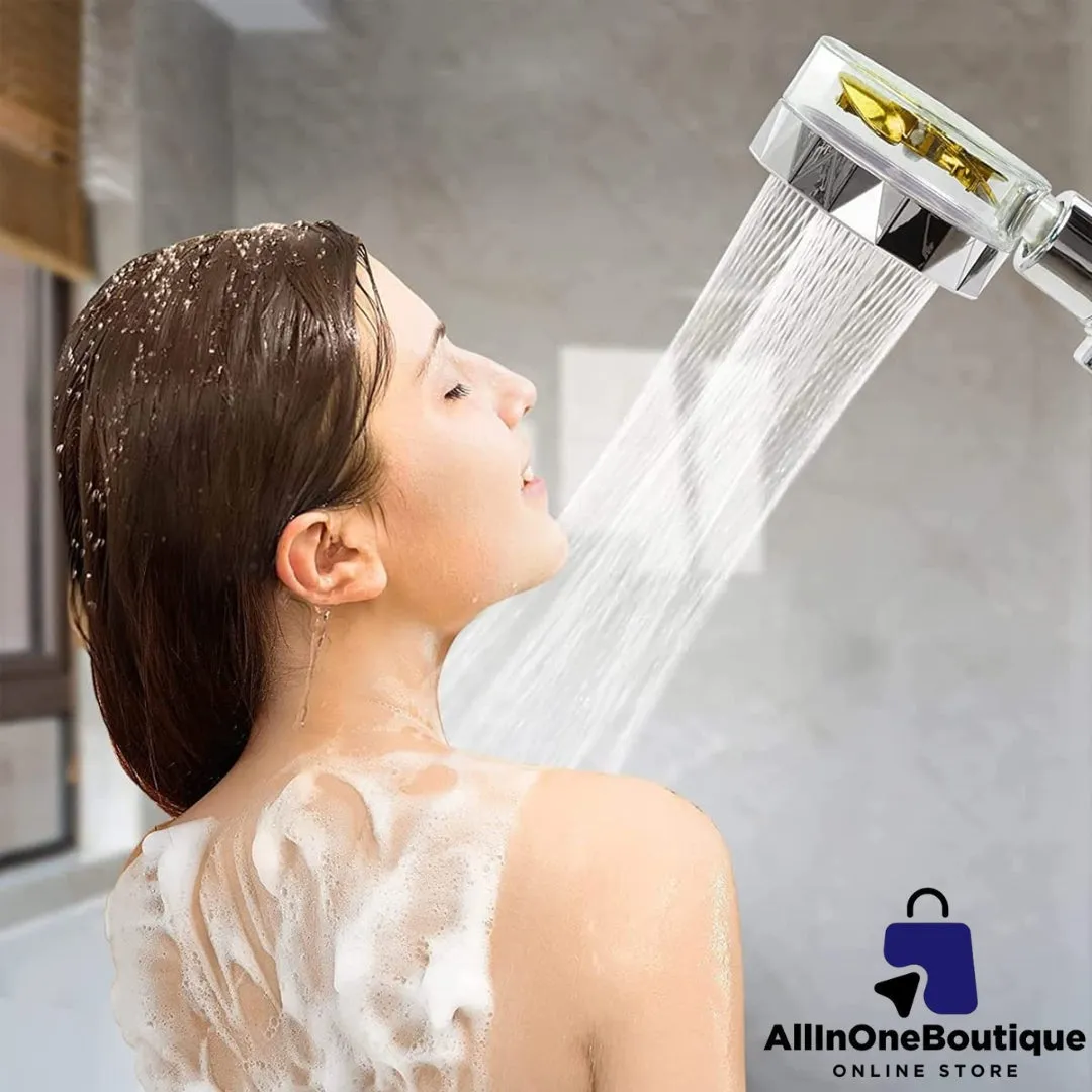 High-pressure shower head with filter and pause switch Easy Install Handheld Turbocharged Shower Head 360 Degrees Rotating