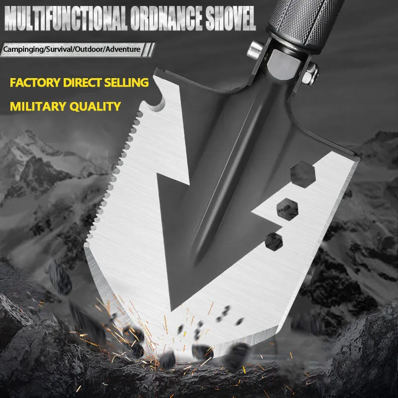 High Quality Multi Functional Outdoor Camping Climbing Tactics Portable Folding 12 In 1 Combination Survival Shovel Set