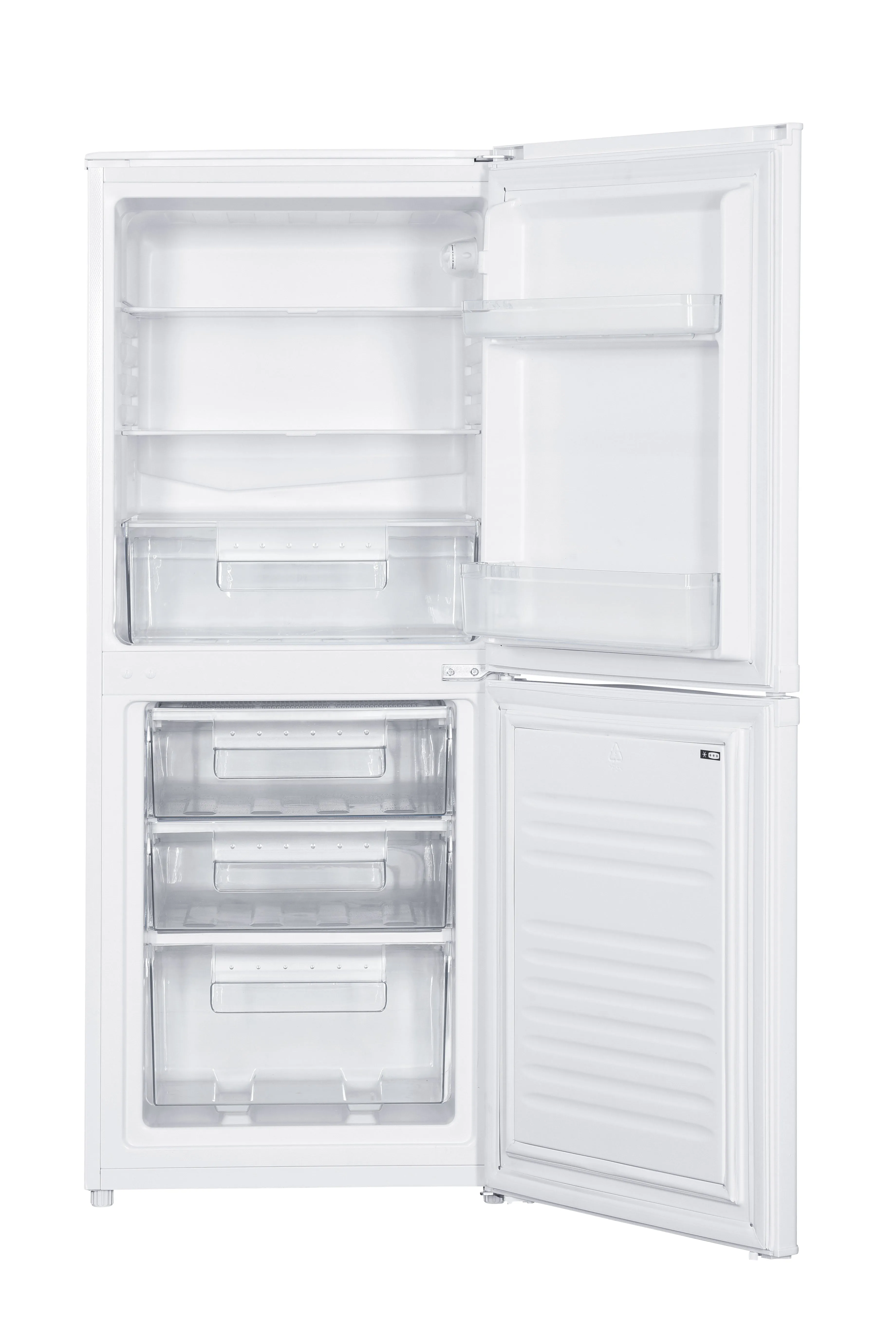 HK136W – 55CM WIDE DEFROST FREESTANDING FRIDGE FREEZER