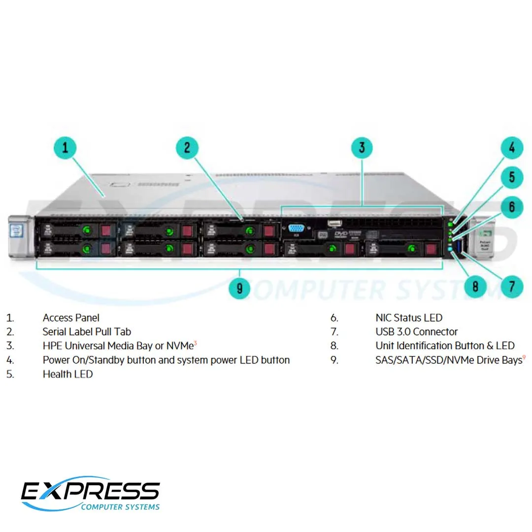 HPE ProLiant DL360 Gen9 E5-2620v4 1P 16GB-R P440ar 8SFF 500W PS Server/S-Buy | 867447-S01