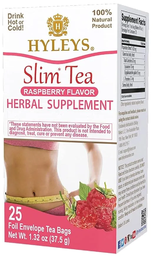 Hyleys Slim Tea Raspberry Flavor Tea 25ct