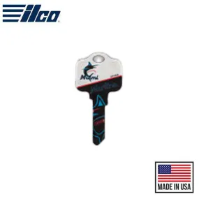 Ilco - MLB TeamKeys - Key Blank - Miami Marlins - KW1 (5 Pack)