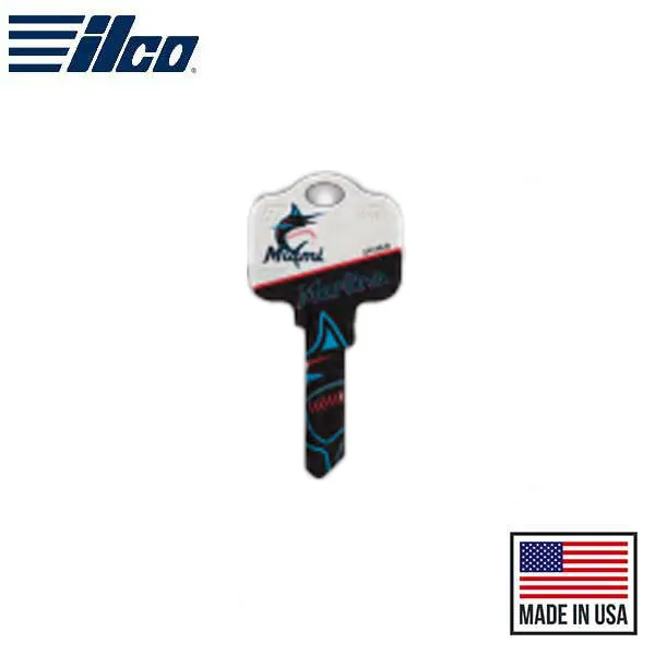 Ilco - MLB TeamKeys - Key Blank - Miami Marlins - KW1 (5 Pack)