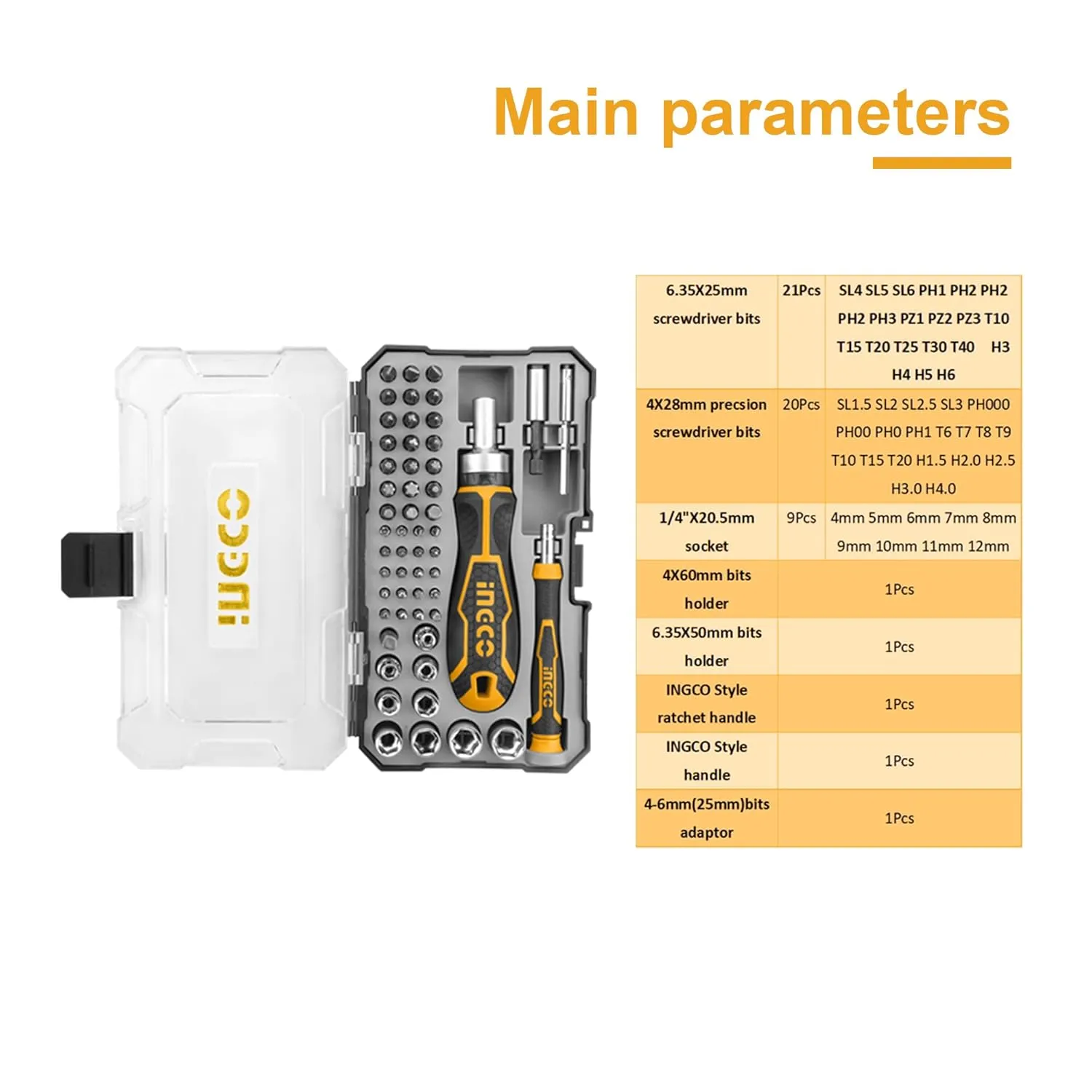 INGCO 55 Pcs Screwdriver Bits Set, Precision Screwdriver Set with Ratchet Wrench and Bits Magnetic Driver Kit Professional Electronics Repair Tool Kit for Repair Computer, PC, Laptop, iPhone