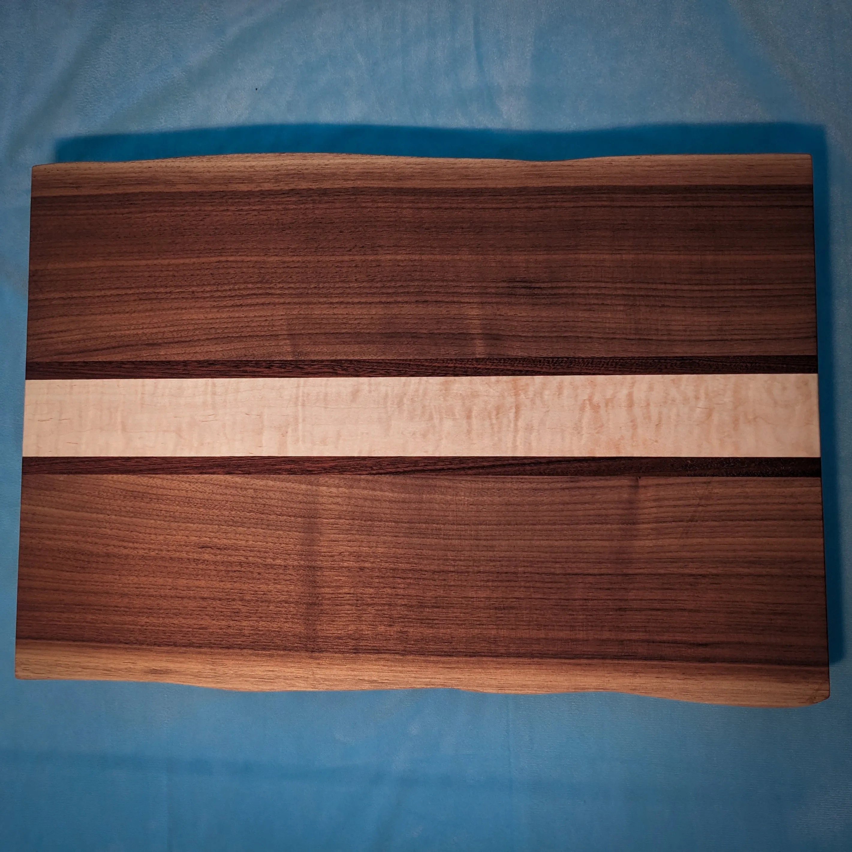 Inlaid Live Edge Walnut Cutting Board