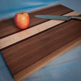 Inlaid Live Edge Walnut Cutting Board