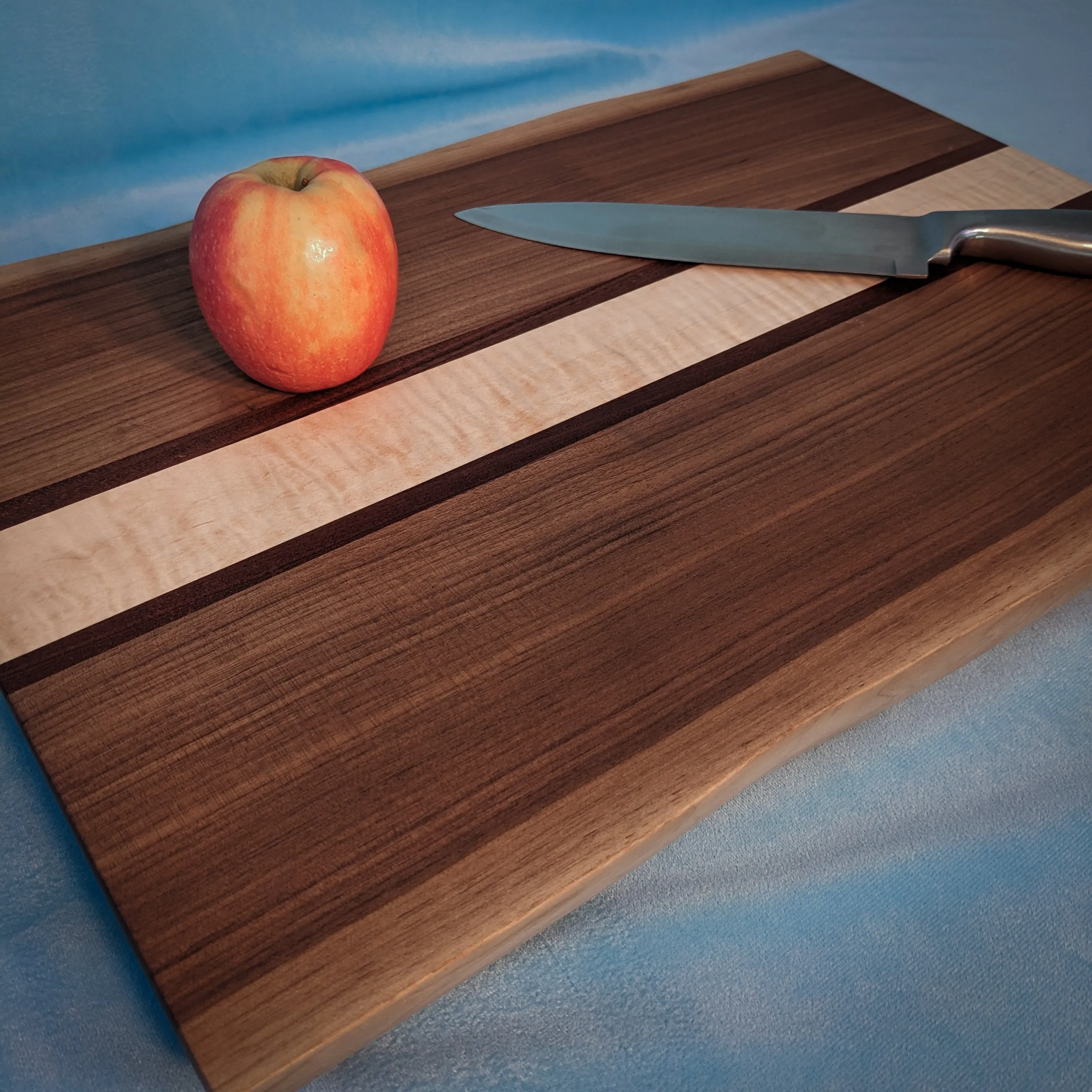 Inlaid Live Edge Walnut Cutting Board