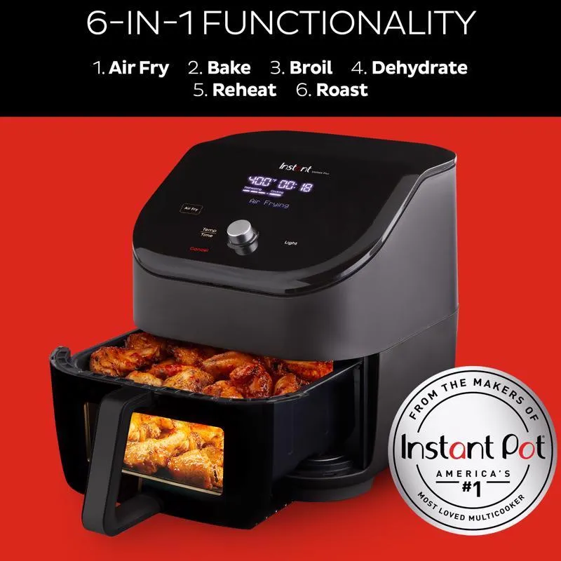 Instant Vortex Black 6 qt Programmable Air Fryer