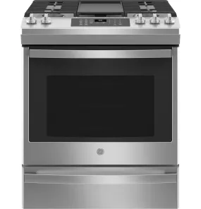 JGS760SPSS GE® 30" Slide-In Front-Control Convection Gas Range with No Preheat Air Fry