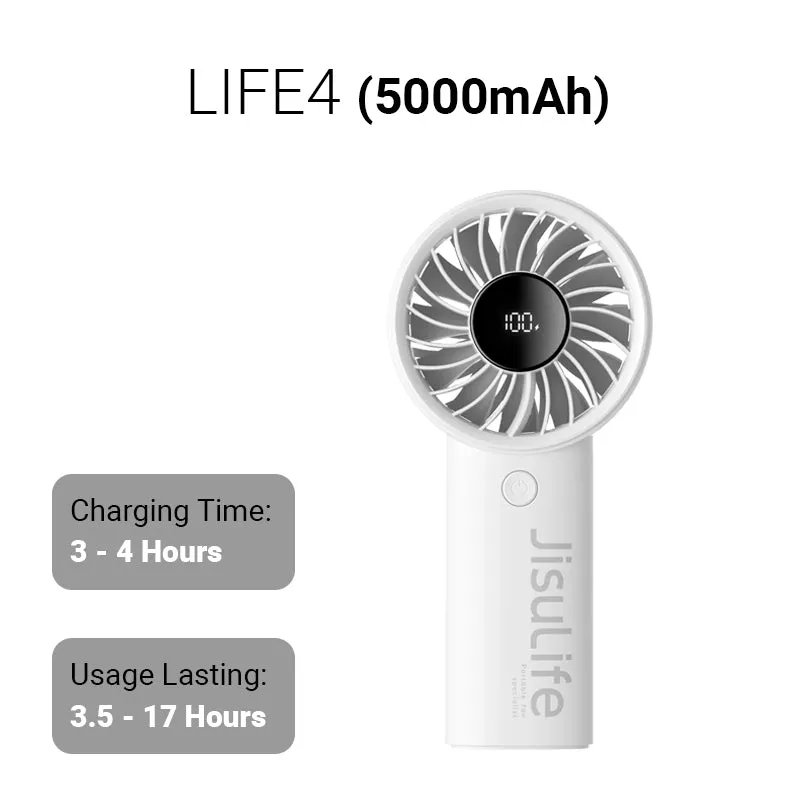 JISULIFE Life 4 Mini Turbo Fan 5000mAh Portable HandHeld Fan