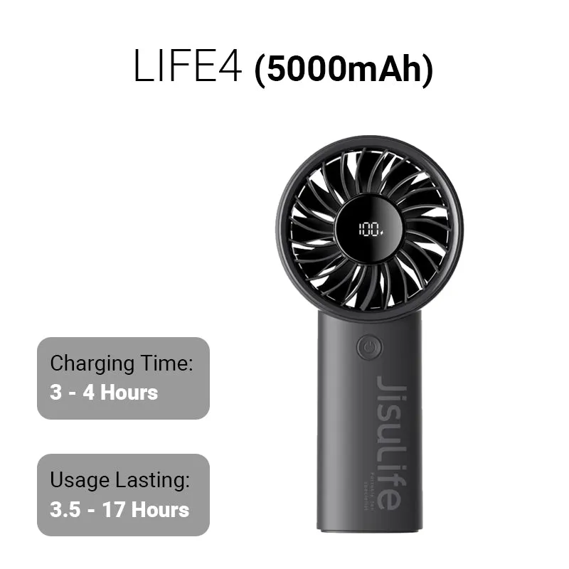 JISULIFE Life 4 Mini Turbo Fan 5000mAh Portable HandHeld Fan