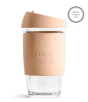 JOCO 16oz Reusable Glass Cup (Amberlight)