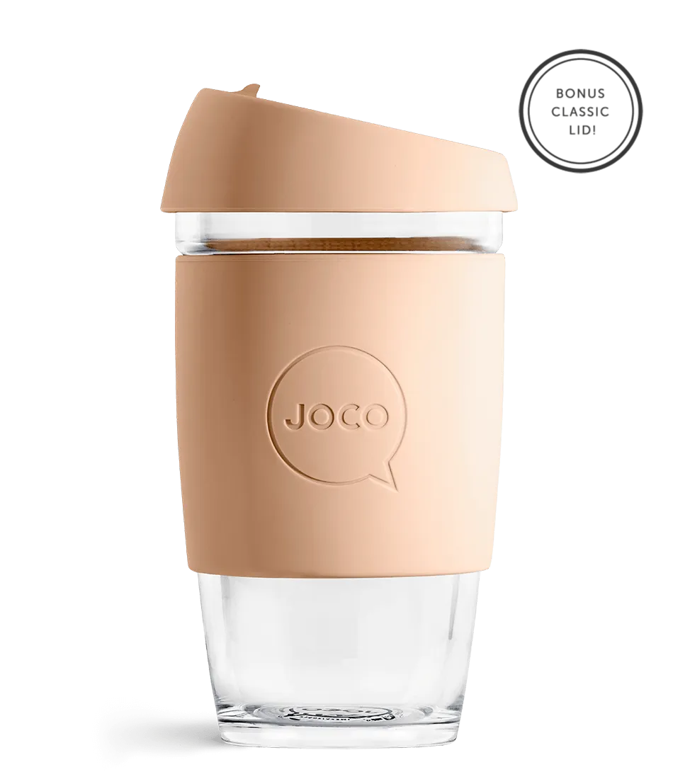 JOCO 16oz Reusable Glass Cup (Amberlight)