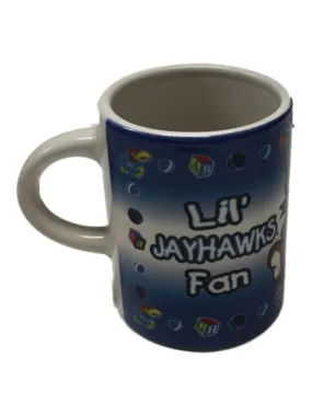 Kansas Jayhawks "Lil Jayhawks Fan My First Kansas Mug" Mini Ceramic Coffee Mug