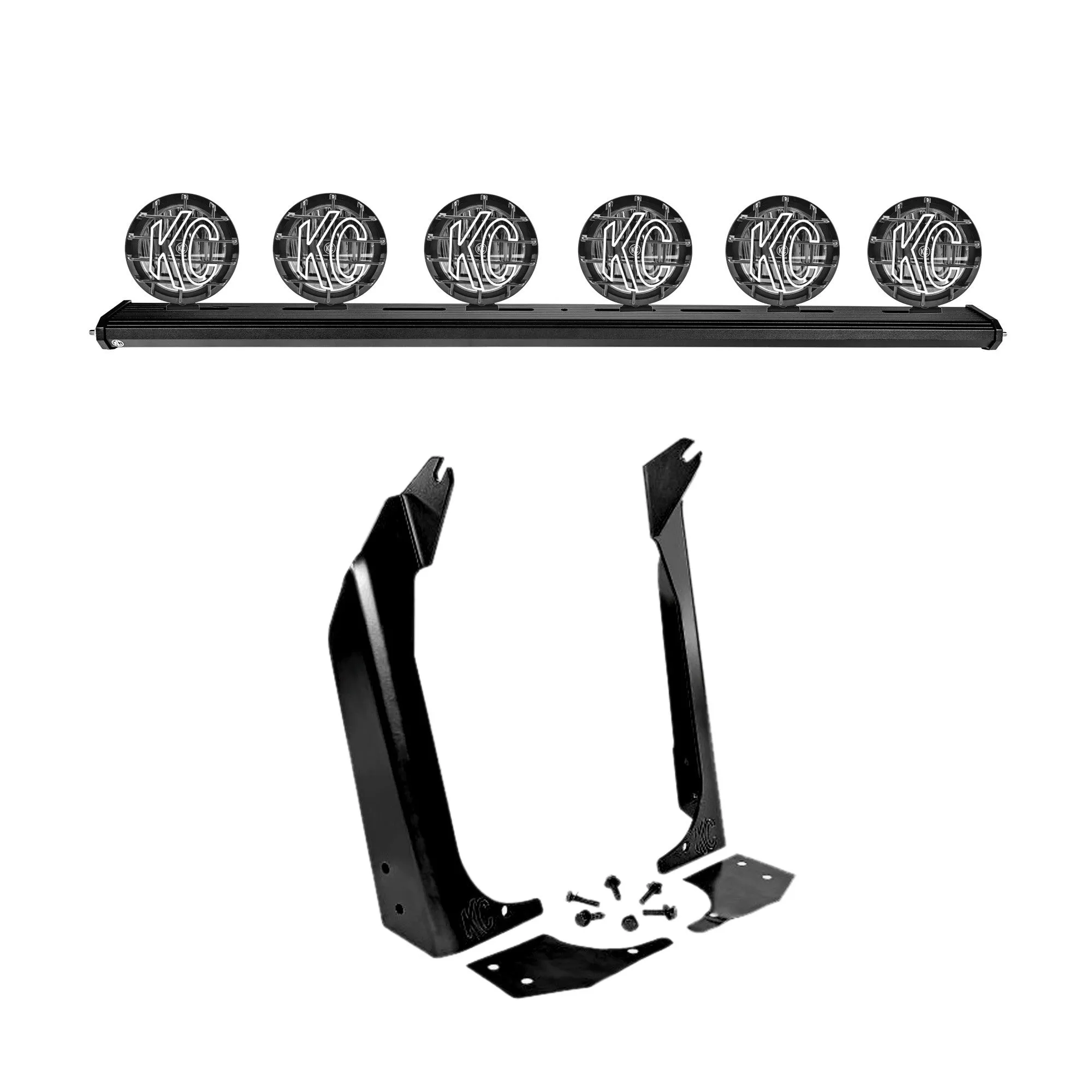 KC Hilites 50" Overhead Xross Bar Gravity LED Pro-Sport (6) Light System - 1997-2006 Jeep TJ