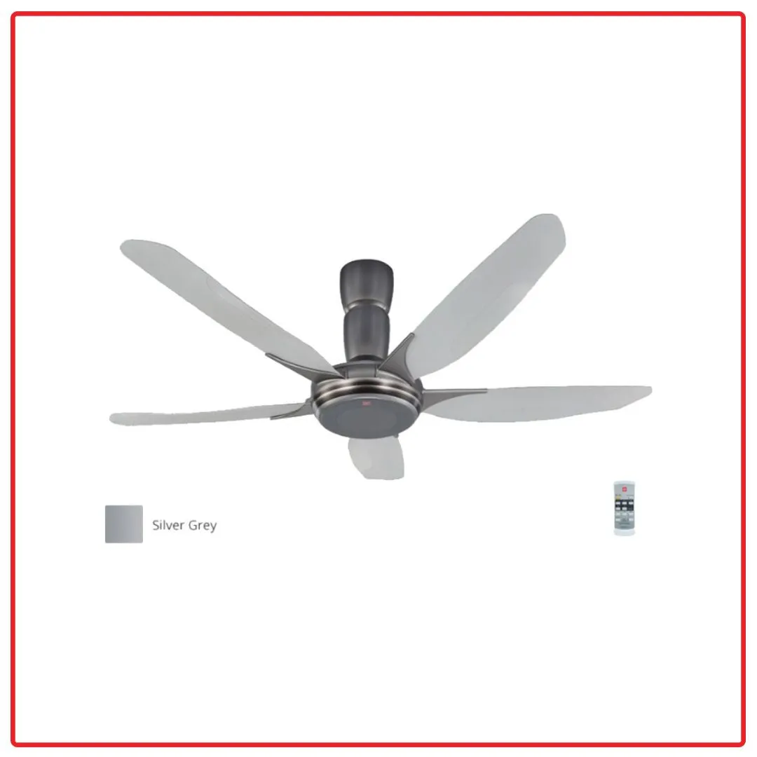 KDK K15Y2-GS 150cm/60 Inch V Touch Ceiling Fan (Silver Grey)