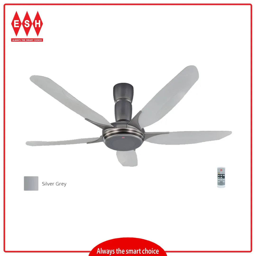 KDK K15Y2-GS 150cm/60 Inch V Touch Ceiling Fan (Silver Grey)