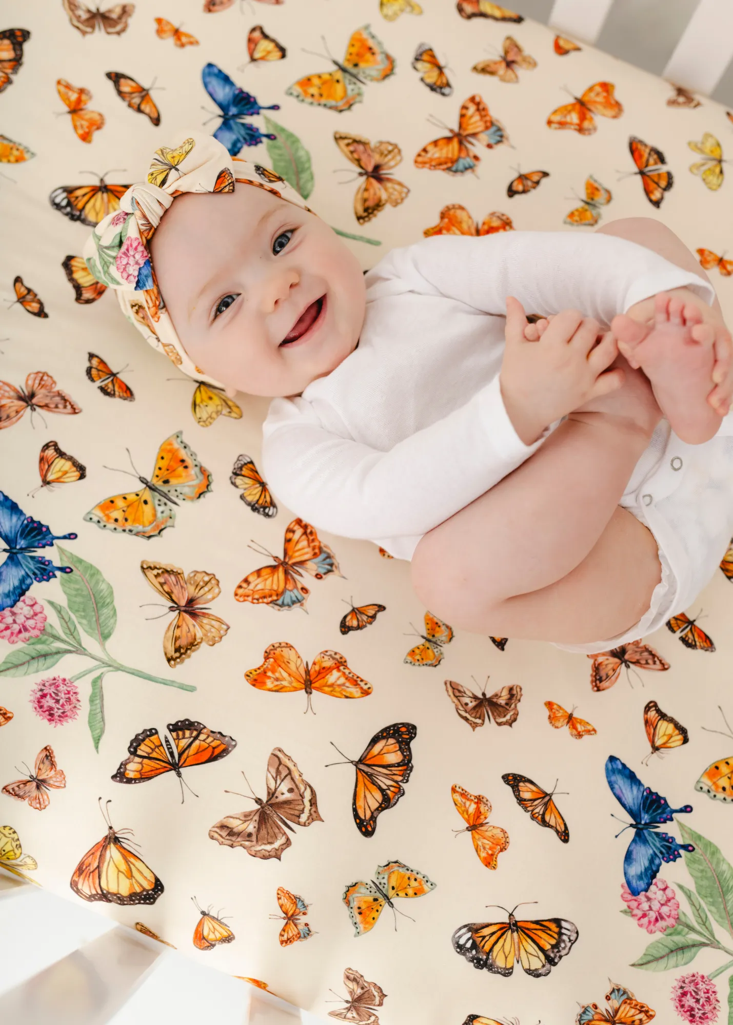 Kensington's Butterflies Bamboo Crib Sheet