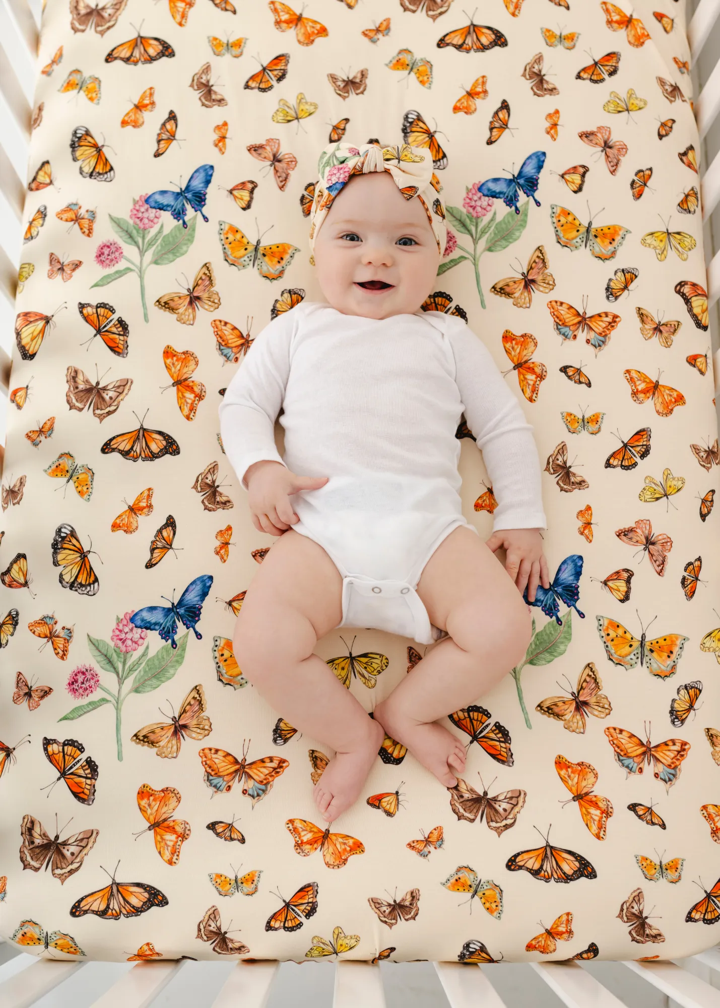 Kensington's Butterflies Bamboo Crib Sheet