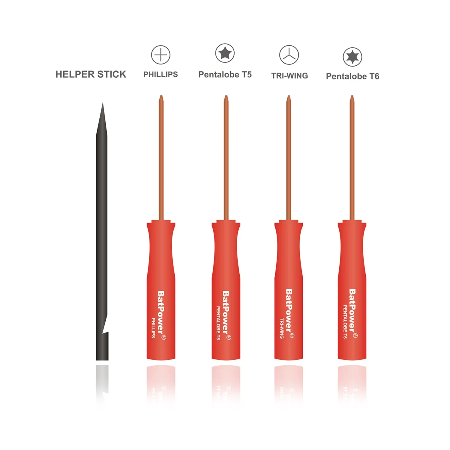 KIT 5pcs MacBook Repair Tool Kit Precision P5 Pentalobe Screwdriver T5 Torx Tri Wing Phillips Screwdriver with S2 Steel for MacBook Pro Air with Retina Display & Razer HP Dell laptop Screwdriver