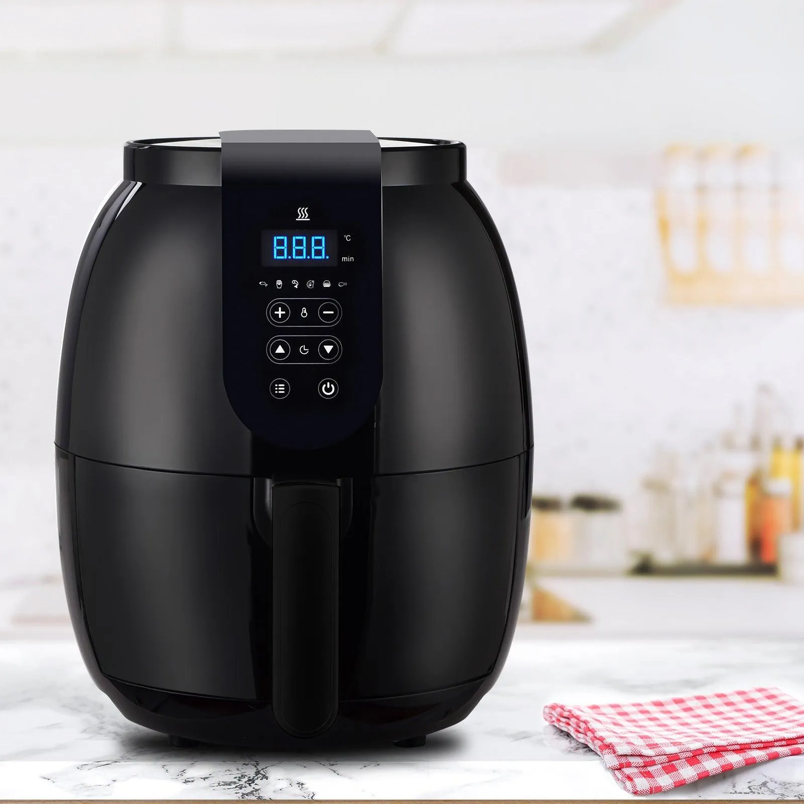 Kitchen Couture 3.5 Litre Digital Display Black Air Fryer Oil Free Cooking  Black