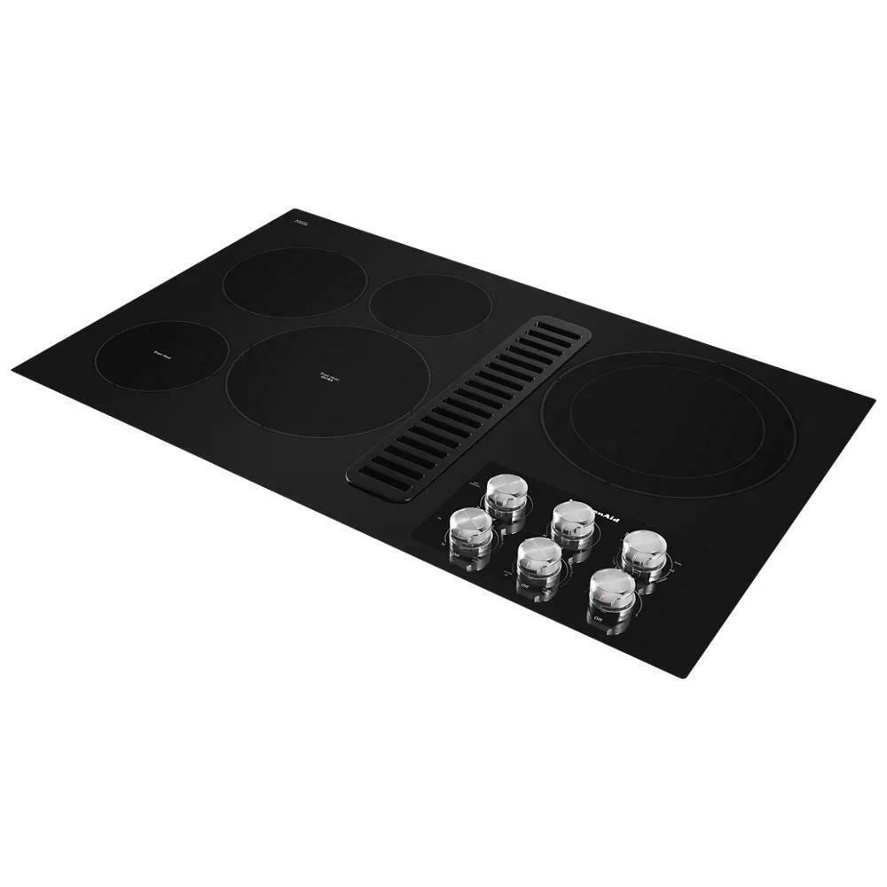 Kitchenaid KCED606GBL 36" Electric Downdraft Cooktop with 5 Elements