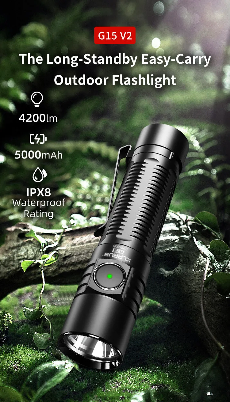 KLARUS GL15 V2.0 4200LM FAST RECHARGEABLE EDC FLASHLIGHT