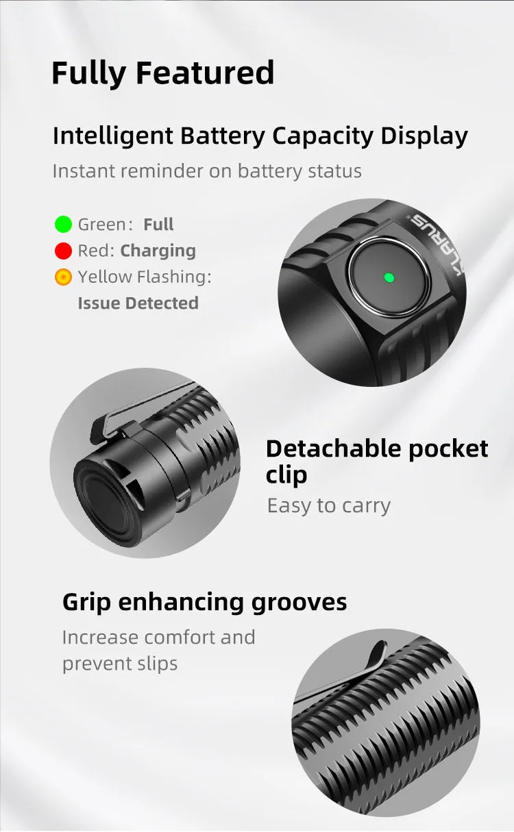 KLARUS GL15 V2.0 4200LM FAST RECHARGEABLE EDC FLASHLIGHT