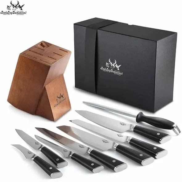 Knife Set Kitchen Knife Set Chefs Knives Japanese's Damascus Steel Knife Block Set