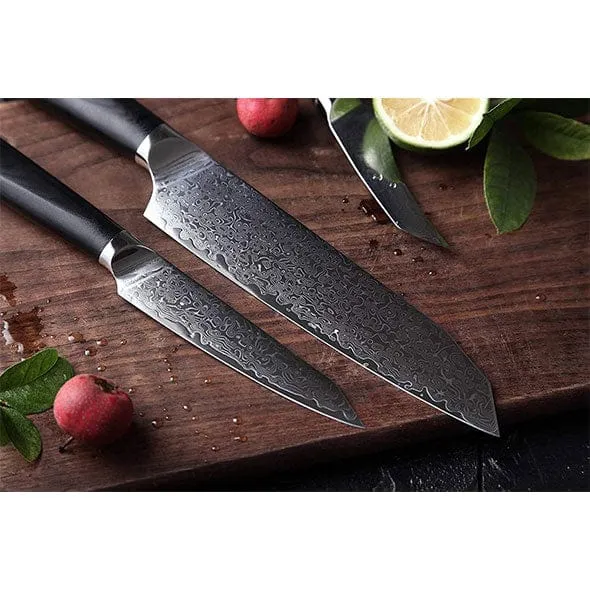 Knife Set Kitchen Knife Set Chefs Knives Japanese's Damascus Steel Knife Block Set