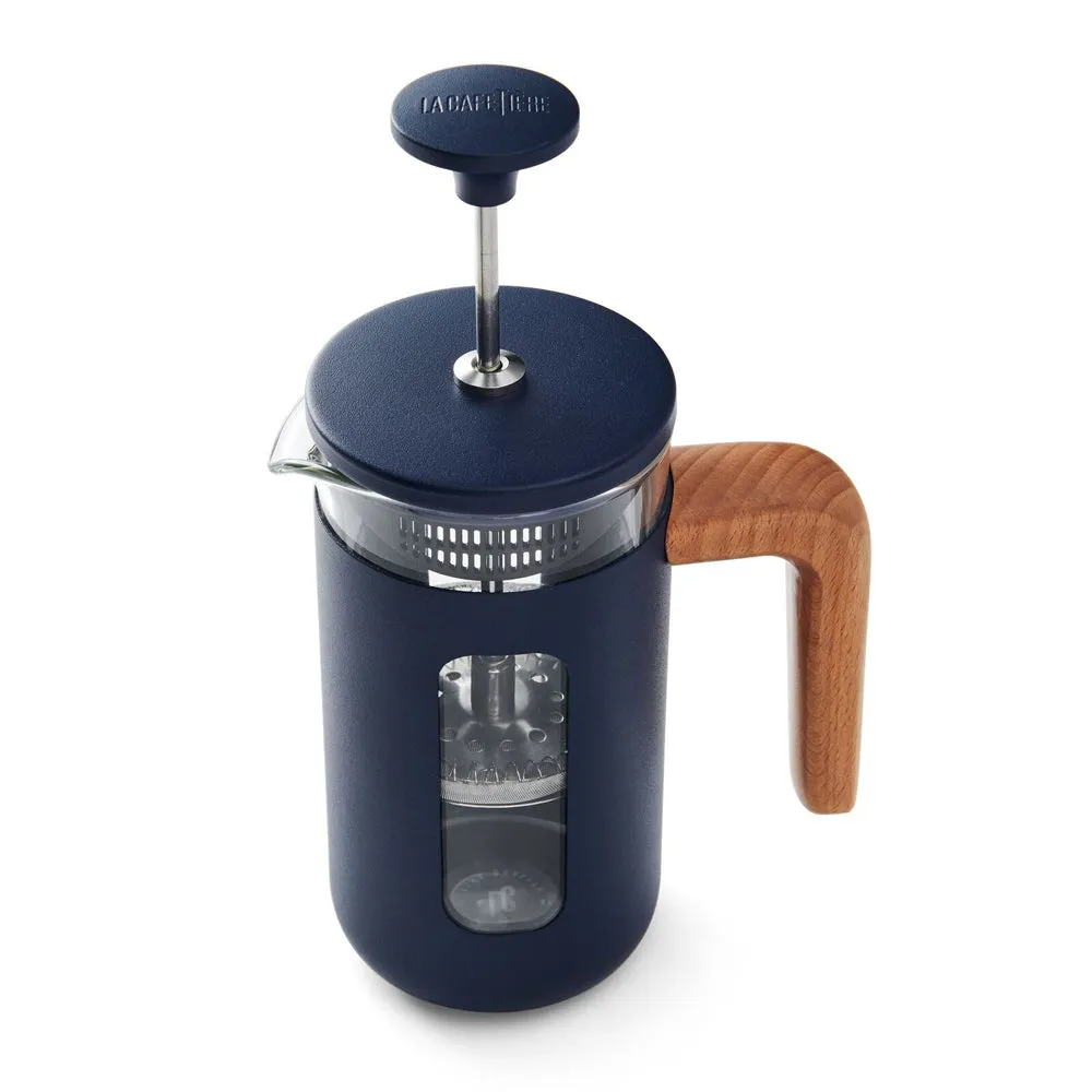 La Cafetiere Pisa 3-Cup 350ml Stainless Steel/Glass French Press (Navy)