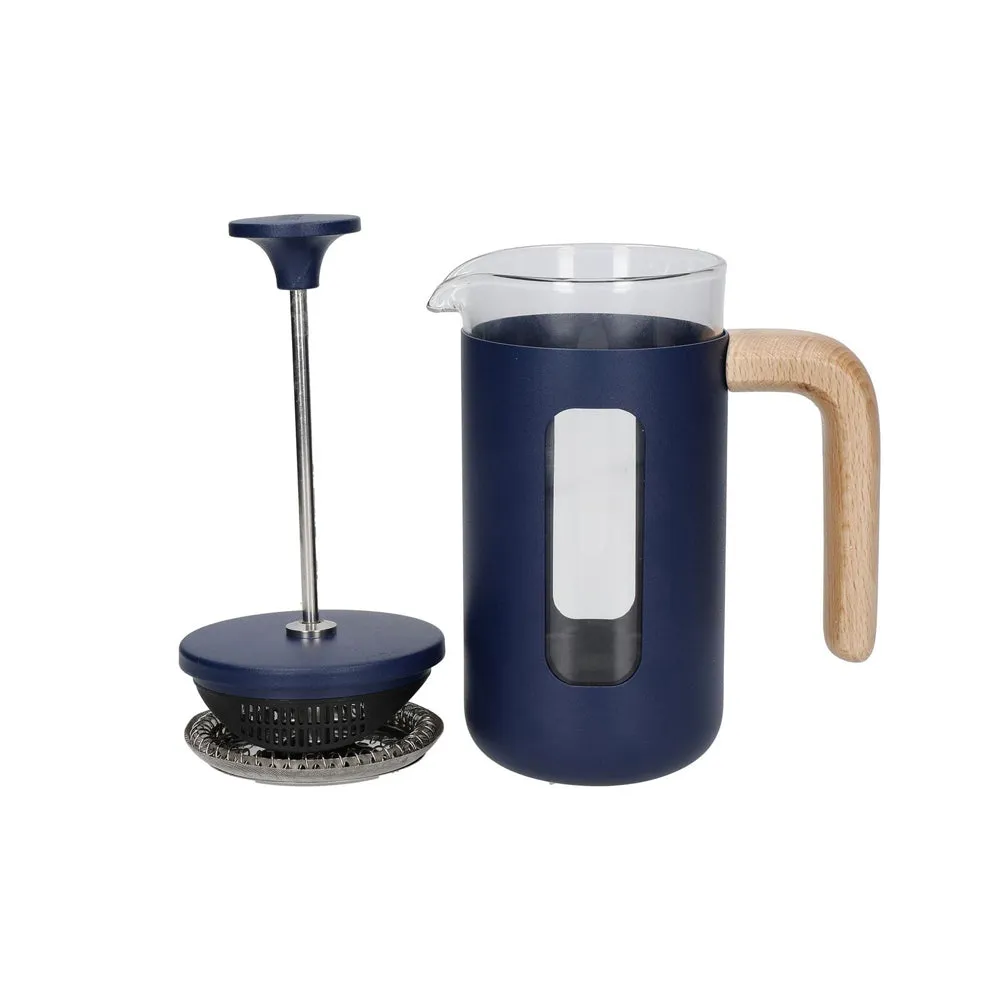 La Cafetiere Pisa 3-Cup 350ml Stainless Steel/Glass French Press (Navy)