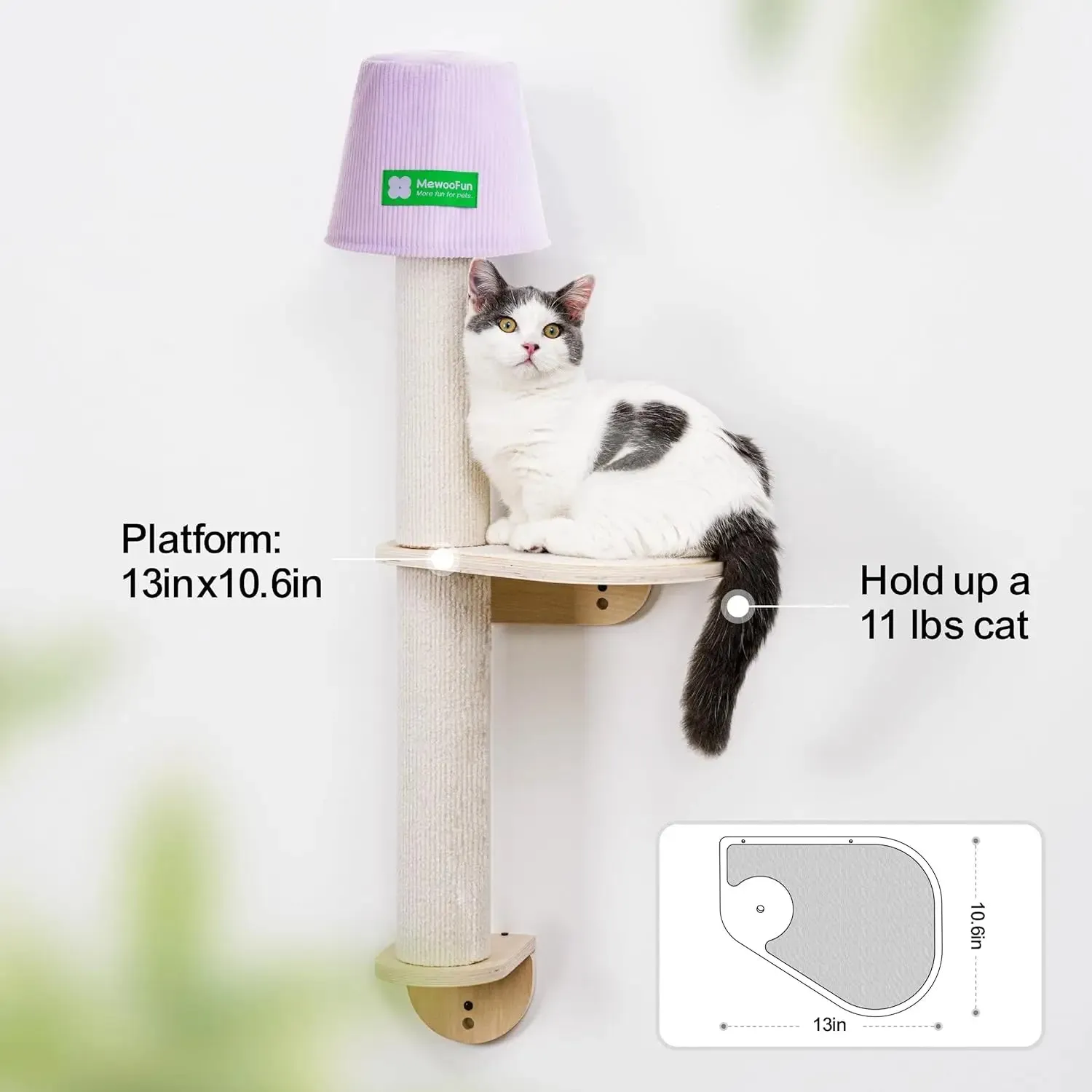 Lamp Shape Window Perch with Scratching Post