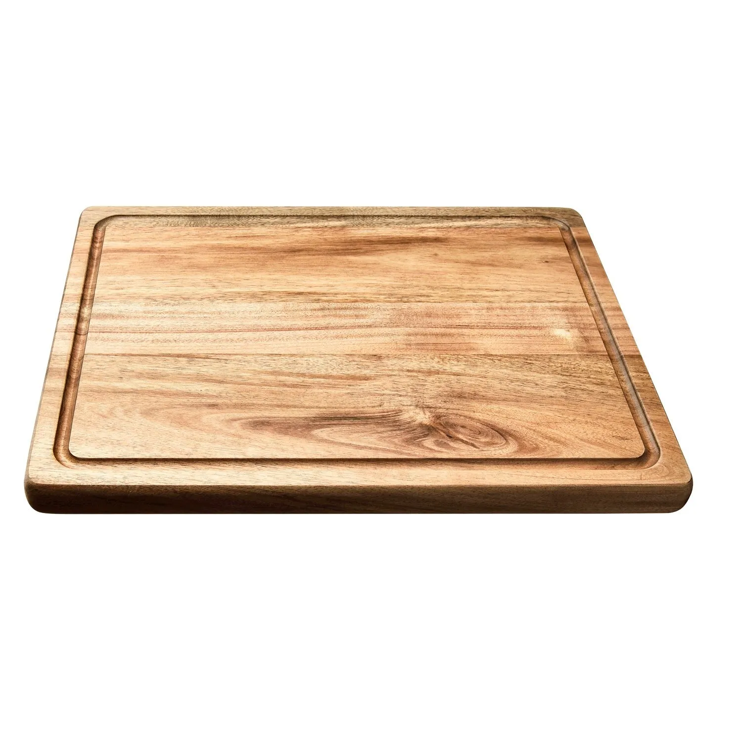 Large Cutting Board & Professional Heavy Duty Butcher Block w/Juice Groove Handle, Pre Oiled