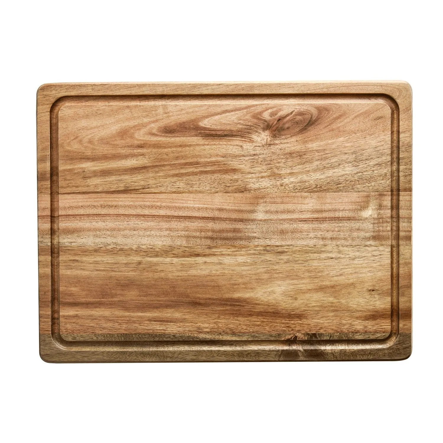 Large Cutting Board & Professional Heavy Duty Butcher Block w/Juice Groove Handle, Pre Oiled