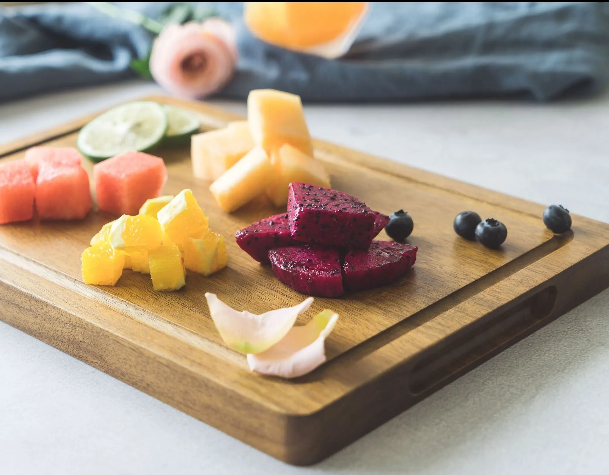 Large Cutting Board & Professional Heavy Duty Butcher Block w/Juice Groove Handle, Pre Oiled