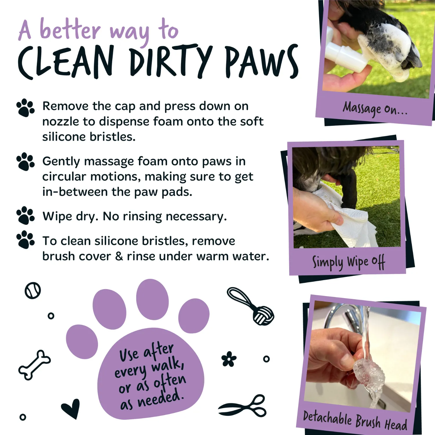 Lavender & Chamomile No Rinse Paw Cleaner for Dogs & Cats